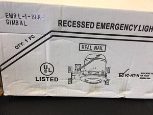 Recessed emergency light best lighting products emrl-1-blk-gimbal new in box for sale