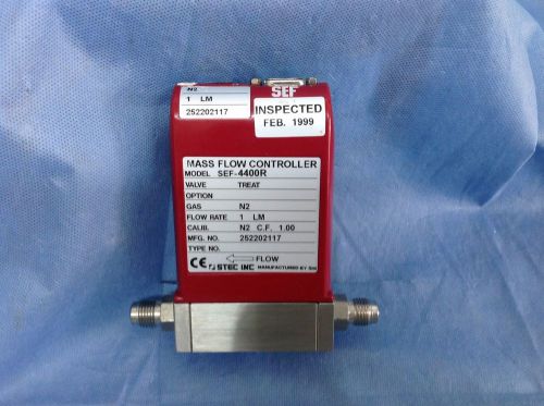 Stec inc.  sef-4400r  mass flow controller, gas n2, flow rate 1lm for sale