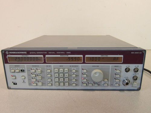 Signal Generator 100 kHz…1000 MHz SMG, Model# 801.0001.43 NSN6625012832342