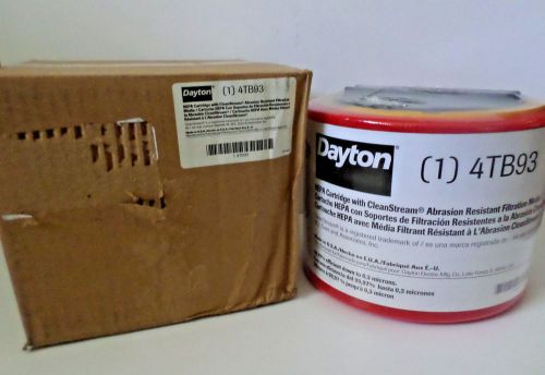 Dayton 4TB93 Cartridge Filter, 7&#034; W x 6-1/2&#034; H, Abrasion Resistant, Reusable NOS
