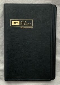 At A Glance DAY Appointment Book UNUSED No Year Calendar