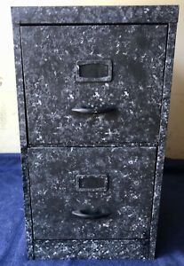 2 drawer file cabinet metal Gray Black White