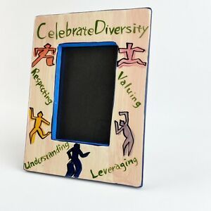 Celebrate Diversity Respect Understanding Leveraging 3x5 Ceramic Picture Frame