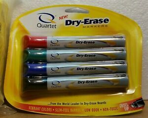 Quartet Dry Erase Chisel tip Pens, Q-Brites Fine tip, Ghost Duster Eraser   -G1