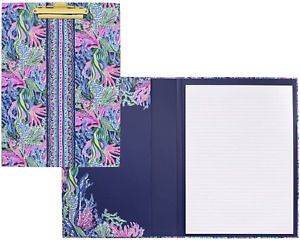Lilly Pulitzer Colorful Clipboard Folio with 60 Page Lined Notepad and Interior