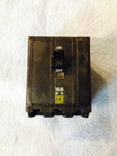 Square d qo320 new circuit breaker plug-in 20 amp 3 pole 120/240 vac for sale
