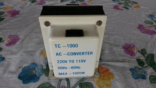 AC TRANSFORMER   (AC CONVERTER)110V/220V MODEL TC-1000 TESTED