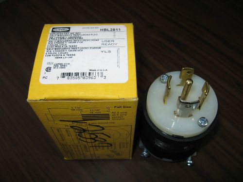 New Hubbell HBL2811 Plug Nema L21-30, 30 Amp, 120/208 Volt