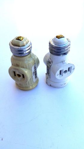 2-Cooper Wiring 715B-BOX Keyless Bakelite Lamp Holder Sockets
