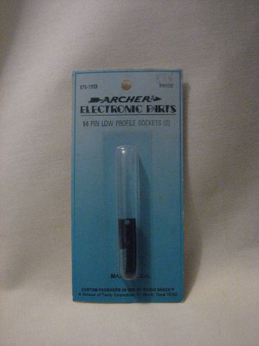 Vtg. Archer New 14-Pin Low-Profile IC Socket 2-Pack 276-1999
