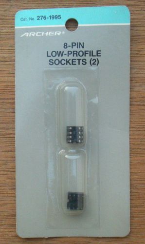 Radio Shack NEW 8-Pin Low-Profile Socket 2-Pack 276-1995 ARCHER VINTAGE VTG