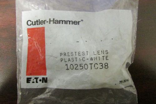 EATON CUTLER HAMMER White Plastic Indicating Pilot Light Lens 10250T C38