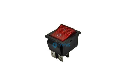 5Pcs High Quality 4 Pin Rocker Switch Red Light ON/OFF 16A/250V 20A/125V
