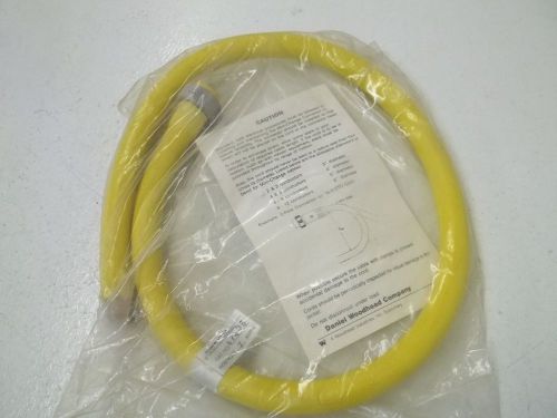 Lot of 2 brad harrison 47408 cordset yel 3ft 12pole str.male conn.16/12awg*used* for sale