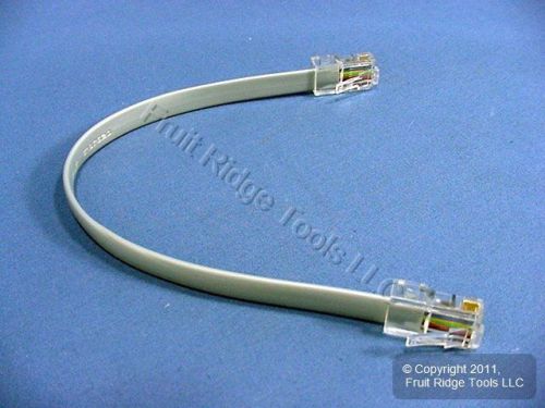 6 leviton gray 8&#034; 8p8c modular line cord patch cord 58872-89 for sale