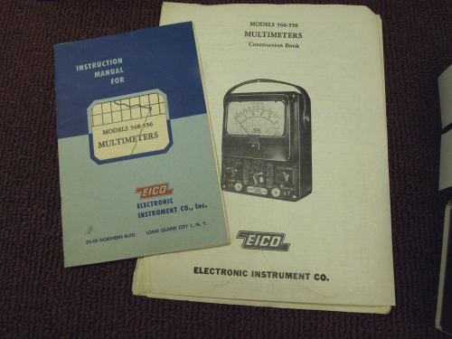 Eico multimeter construction and instruction manuals  vintage used for sale