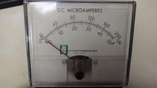 Protection Controls 320-3027A Meter DC Microamperes Panel Mount