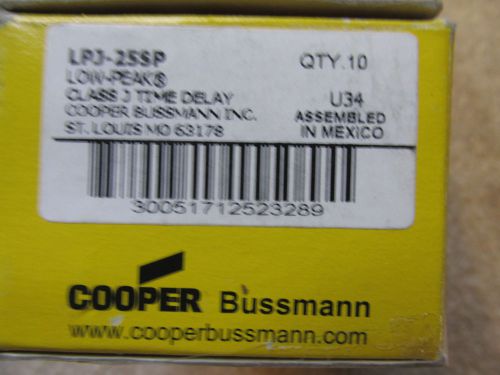 Bussmann (10) lpj-25sp low-peak fuses 25 amp 600 volts class j new free shipping for sale