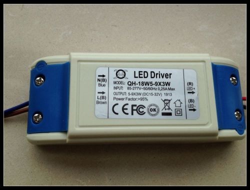 85-277V 50/60Hz 250mA 9x3W LED driver constant current