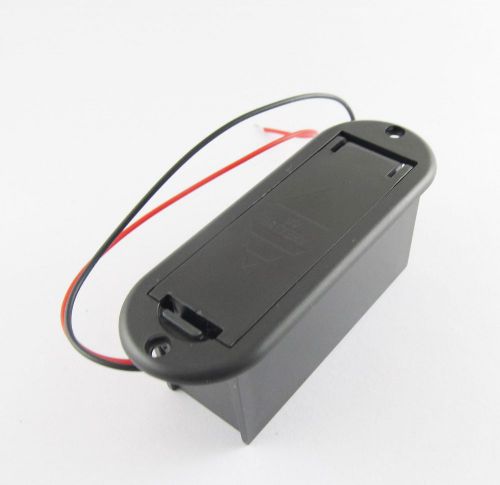 Battery case holder cover box for active guitar bass pickups preamps black 9v for sale