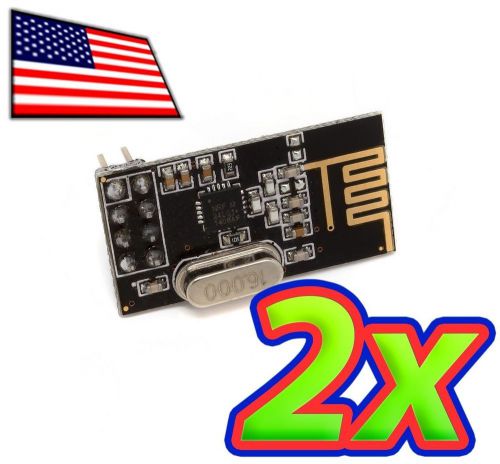 [2x] nrf24l01 2.4ghz digital radio link rf remote module kit for arduino - usa for sale