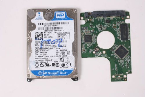 Wd wd2500bevt-75a23t0 250gb 2,5 sata hard drive / pcb (circuit board) only for d for sale