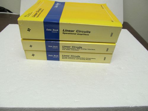TEXAS INSTRUMENTS LINEAR CIRCUITS DATABOOK (3 LARGE VOLUME SET), 1992, SOFTBOUND
