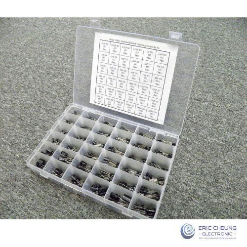 36value 1100pcs Aluminum Electrolytic Capacitor Assortment Box Kit 0.1uf 50v 30