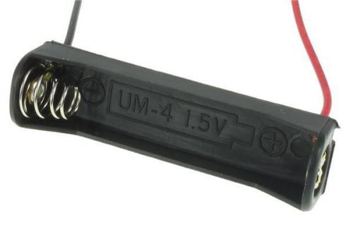 Battery Holders, Clips &amp; Contacts 1AAA 6&#034; LEADS BLK (1 piece)