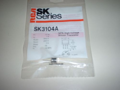 9 SK Series RCA NPN High-Voltage Rtansistors
