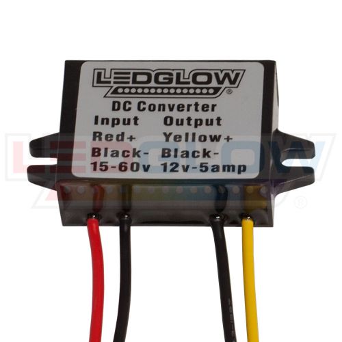 New! LEDGlow Golf Cart Voltage Converter Reducer 48-36v to 12v 5amp for LED Kits
