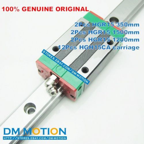 100% genuine hiwin linear guide hgr15 350mm/1200mm/1500mm + hgh15ca carriage for sale