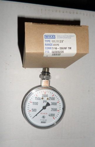Wika 4000 psi top mount pressure gauge p/n: 50309226 type: 111.11 2.5” for sale