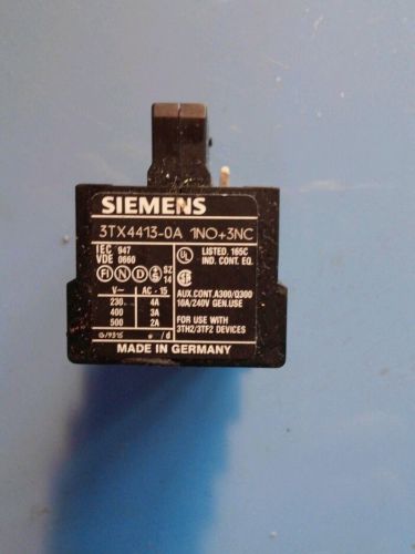 SIEMENS 3TX4413-0A  AUX BLOCK