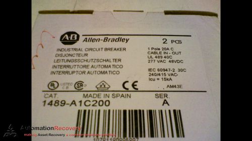 ALLEN BRADLEY 1489-A1C200 - PACK OF 2 - SERIES A INDUSTRIAL CIRCUIT, NEW