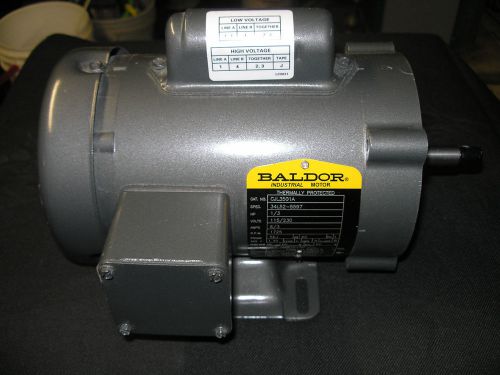 Baldor 1/3 hp thermally protected - threaded shaft electric motor for sale