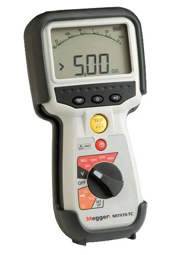 Megger MIT430-TC2 Analog/Digital Insulation Tester, 50/100/250V/500V