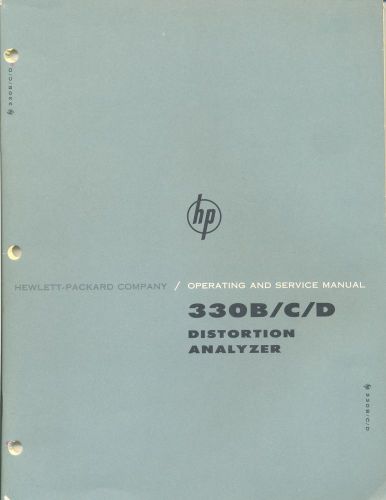 HP 330B/C/D Distortion Analyzer Manual