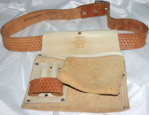 Vintage Buck Knives AMERICAN LEATHERCRAFTERS Leather Tool Belt Work Bag 423-10