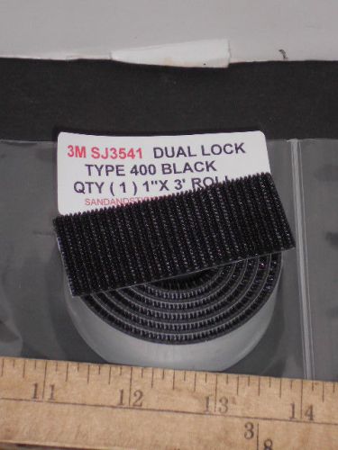 3m reclosable fastener  black  dual lock type 400 1&#034; x 3ft roll sj3541 for sale
