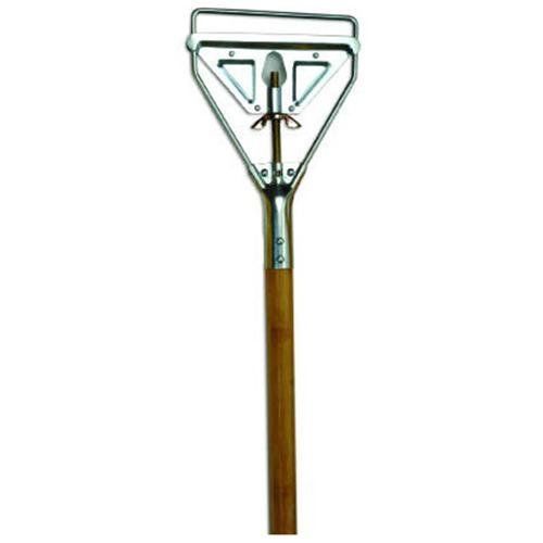 Screw clamp metal head wooden mop handle, mop heads for sale