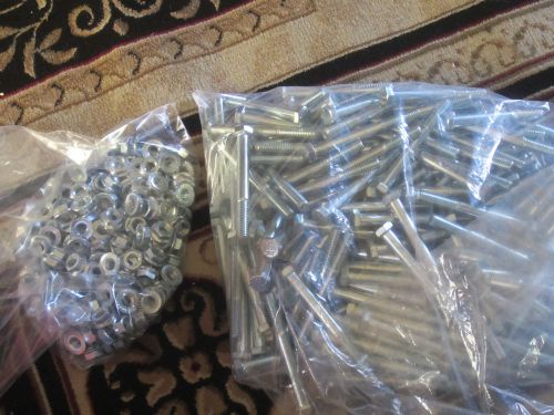 Nuts/bolts bolt 3/8-16x3 1/2 hhc g5 z &amp; lock nut flange- 3/8-16 z(qty. 169 each) for sale