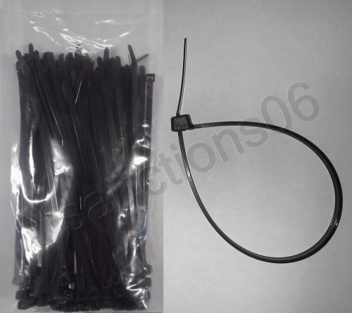 100 pack 8&#034; black nylon cable ties  40 lbs for sale