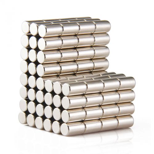 Cylinder 8pcs Dia 6mm thickness 10mm N50 Rare Earth Strong Neodymium Magnet