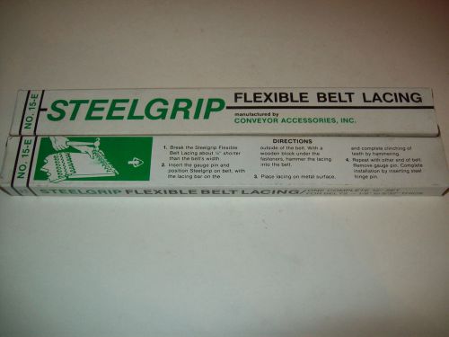 Steelgrip flexco flexible steel belt lacing # 15-e  5 sets 12inches for sale
