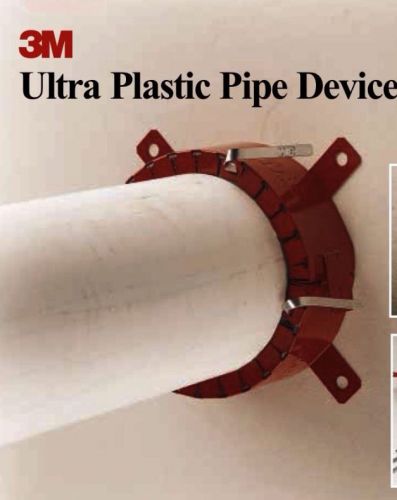(Set Of 10) 3M Firestop Pipe Collar, 4 Inch Interam Ultra Plastic Pipe Device