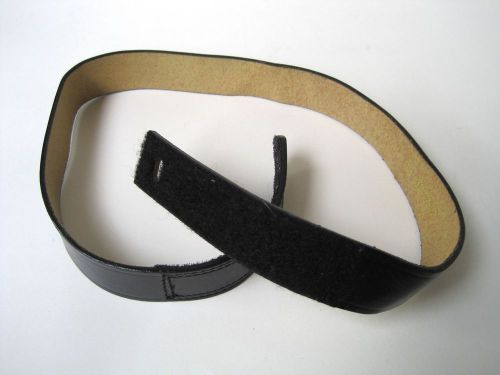 1311 Dutyman Belt Size 30 Black Full Grain Leather Velcro Law Enforcement Duty