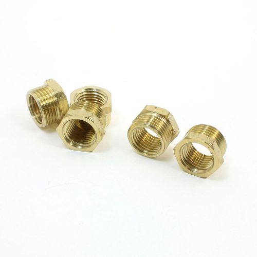 5pcs 3/8&#034; pt male to 1/4&#034; pt female thread hex nipple bushing quick coupler for sale