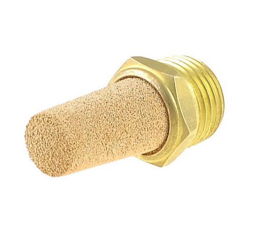 1/2&#034; pt male thread brass pneumatic valve muffler silencers gold tone for sale