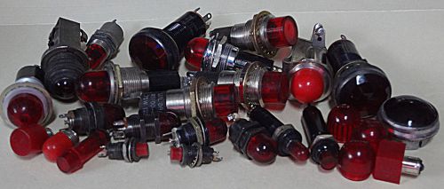 Red colored indicator lamp fixtures
